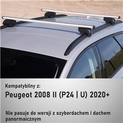 Roof rack for Peugeot 2008 II (P24 | U) 2020- Boldbar Beta V2 Silver Alumin