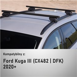 Roof rack for Ford Kuga III (CX482 | DFK) 2020- Boldbar Beta V2 Black Alumi