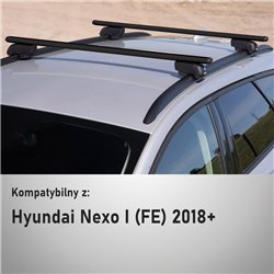 Roof rack for Hyundai Nexo I (FE) 2018- | Boldbar Beta V2 Black Aluminum