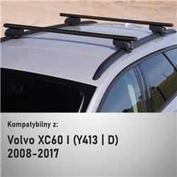 Roof rack for Volvo XC60 I (Y413 | D) 2008-2017 Boldbar Beta V2 Black Alumi