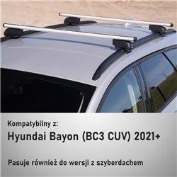 Bagażnik dachowy do Hyundai Bayon I 2021- | Boldbar Beta V2 Srebr