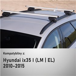 Roof rack for Hyundai ix35 I (LM | EL) 2010-2018 Boldbar Beta V2 Silver Alu