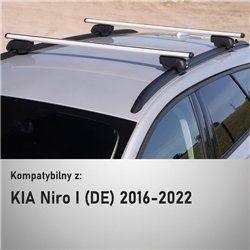 Roof rack for KIA Niro (DE) 2016-2022 | Boldbar Beta V2 Silver Aluminum