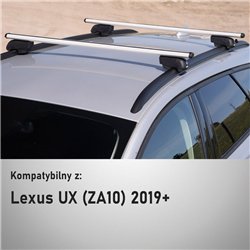 Roof rack for Lexus UX I (ZA10) 2019- | Boldbar Beta V2 Silver Aluminum