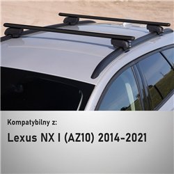 Roof rack for Lexus NX I (AZ10) 2014-2021 | Boldbar Beta V2 Black Aluminum