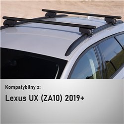 Roof rack for Lexus UX I (ZA10) 2019- | Boldbar Beta V2 Black Aluminum
