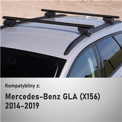 Roof rack for Mercedes GLA (X156) 2014-2019 | Boldbar Beta V2 Black Aluminu