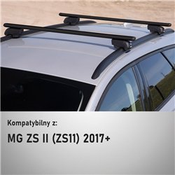 Roof rack for MG ZS II (ZS11) 2017- | Boldbar Beta V2 Black Aluminum