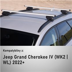 Roof rack for Jeep Grand Cherokee V (WL) 2022- | Boldbar Beta V2 Silver Alu