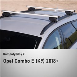 Bagażnik dachowy do Opel Combo E 2018- | Boldbar Beta V2 Alumi
