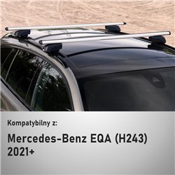 Roof rack for Mercedes EQA (H243) 2021- | Boldbar Beta V2 Lite Silver Alumi
