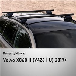 Roof rack for Volvo XC60 II (V426 | U) 2017- Boldbar Beta V2 Lite Black Alu