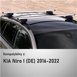 Roof rack for KIA Niro (DE) 2016-2022 | Boldbar Beta V2 Lite Silver Aluminu