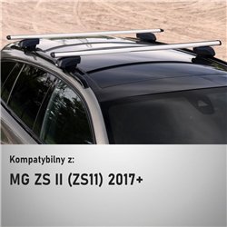 Roof rack for MG ZS II (ZS11) 2017- | Boldbar Beta V2 Lite Silver Aluminum