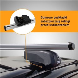 Bagażnik dachowy Opel Mokka X A FL 2016-2019 Boldbar Beta V2 Lit