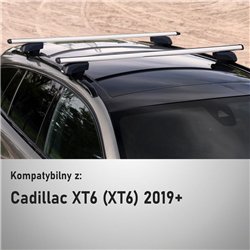 Roof rack for Cadillac XT6 I 2019- | Boldbar Beta V2 Lite Silver Aluminum