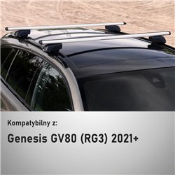 Roof rack for Genesis GV80 II (RG3) 2021- | Boldbar Beta V2 Lite Silver Alu