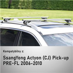 Bagażnik dachowy SsangYong Actyon I 2006-2011 Solidbar Alpha V1 L