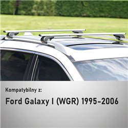 Roof rack for Ford Galaxy I (WGR) 1995-2006 | Solidbar Alpha V1 Lite Silver