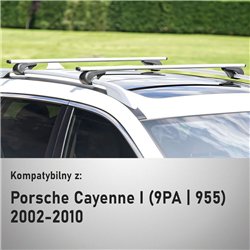 Roof rack for Porsche Cayenne I (9PA | 955) 2002-2010 Solidbar Alpha V1 Lit