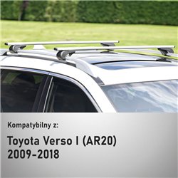 Roof rack for Toyota Verso I (AR20) 2009-2018 | Solidbar Alpha V1 Lite Silv