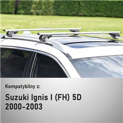 Roof rack for Suzuki Ignis Hatchback (FH) 5D 2000-2003 | Solidbar Alpha V1
