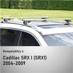 Bagażnik dachowy Cadillac SRX I 2004-2009 | Solidbar Alpha V1 Lit