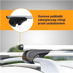 Bagażnik dachowy Hyundai Santa Fe II 2006-2012 Solidbar Alpha V1