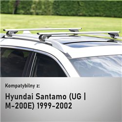 Bagażnik dachowy do Hyundai Santamo I 1999-2002 Solidbar Alph