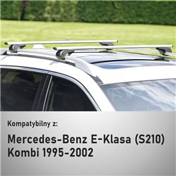 Bagażnik dachowy Mercedes E-Klasa Kombi (S210) 1996-2002 Solidbar Alph