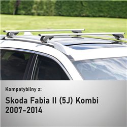 Bagażnik dachowy Skoda Fabia Kombi II 2008-2014 Solidbar Alpha V1