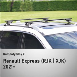 Roof rack for Renault Express I (RJK | XJK) 2021-2024 Solidbar Alpha V1 Lit