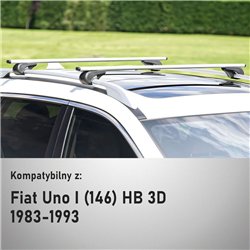 Roof rack for Fiat Uno Hatchback I (146) 3D 1983-1993 | Solidbar Alpha V1 L