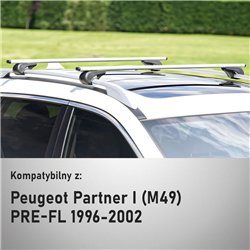 Bagażnik dachowy Peugeot Partner I PRE-FL 1996-2002 Solidbar Alp