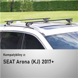 Roof rack for SEAT Arona I (KJ) 2017- | Solidbar Alpha V1 Lite Black Steel