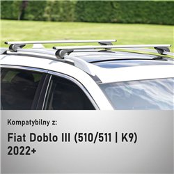 Roof rack for Fiat Doblo III (510/511) 2022- | Solidbar Alpha V1 Lite Silve