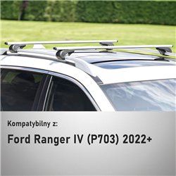 Roof rack for Ford Ranger IV (P703 | 2AB) 4D 2023- Solidbar Alpha V1 Lite S