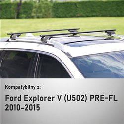 Roof rack for Ford Explorer V (U502) PRE-FL 2010-2015 | Solidbar Alpha V1 L
