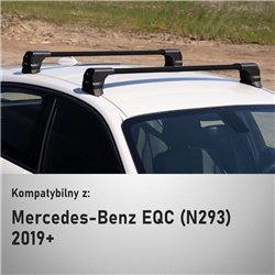 Roof rack for Mercedes EQC (N293) 2019- | Elegance V3 Lite Black Aluminum