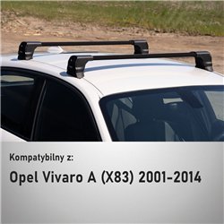 Roof rack for Opel Vivaro A (X83) 2001-2014 | Elegance V3 Lite Silver Alumi