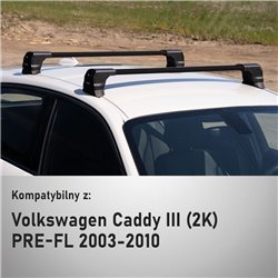 Roof rack for Volkswagen VW Caddy III (2K) PRE-FL 2003-2010 | Elegance V3 L