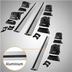 Roof rack for Volkswagen VW Caravelle (T5) 2003-2015 | Elegance V3 Lite Sil