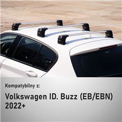 Roof rack for Volkswagen VW ID. Buzz (EB/EBN) 2022- | Elegance V3 Lite Silv