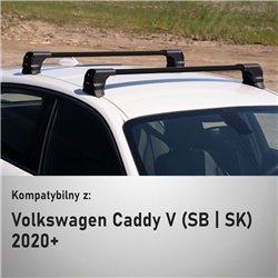 Roof rack for Volkswagen VW Caddy (SB | SK) 2020- Elegance V3 Lite Black Al