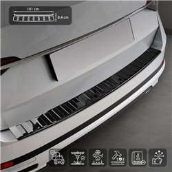 Rear bumper trim for Skoda Superb Station Wagon III (3V | B8) 2015-2023 Bla