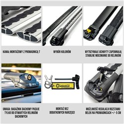 Roof rack for Citroen Dispatch III (V) 2016- | AIR-1 Black Aluminum Plastic