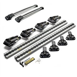 Roof rack for Mercedes GL (X164) 2006-2012 | AIR-1 Silver Aluminum Plastic