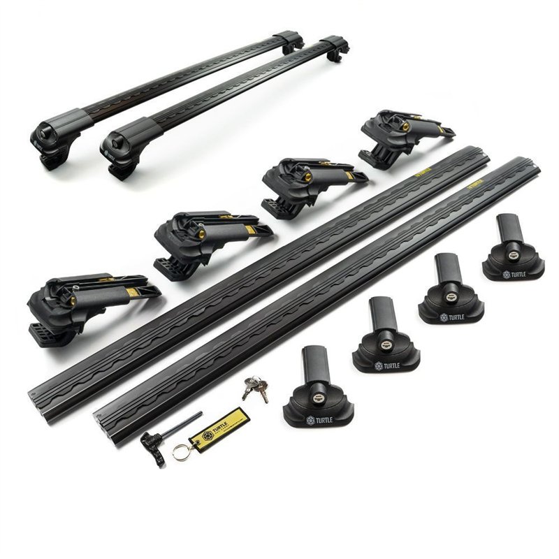 Roof rack for Nissan NP300 2015-2020 | AIR-1 Black Aluminum Plastic Painted