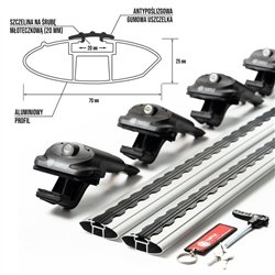 Bagażnik dachowy do Nissan NP300 2015-2020 | Aluminium plastik
