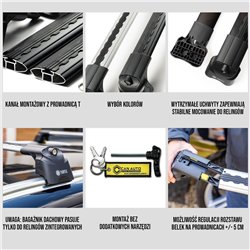 Roof rack for Jeep Grand Cherokee IV (WK2) 2010-2021 | AIR-2 Black Aluminum